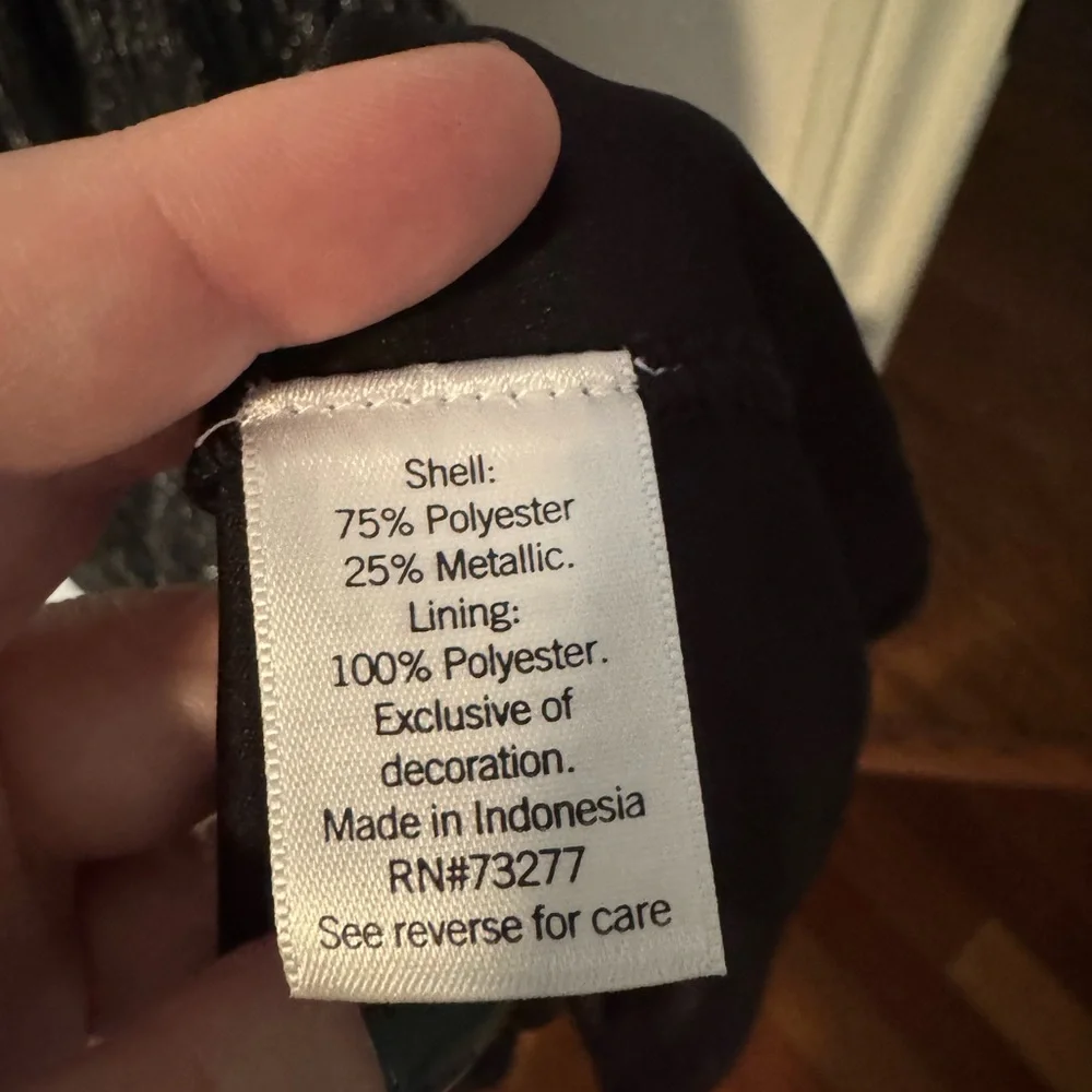 Nine West Black/Metallic Sleeveless Swing Dress XL - Picture 5 of 7